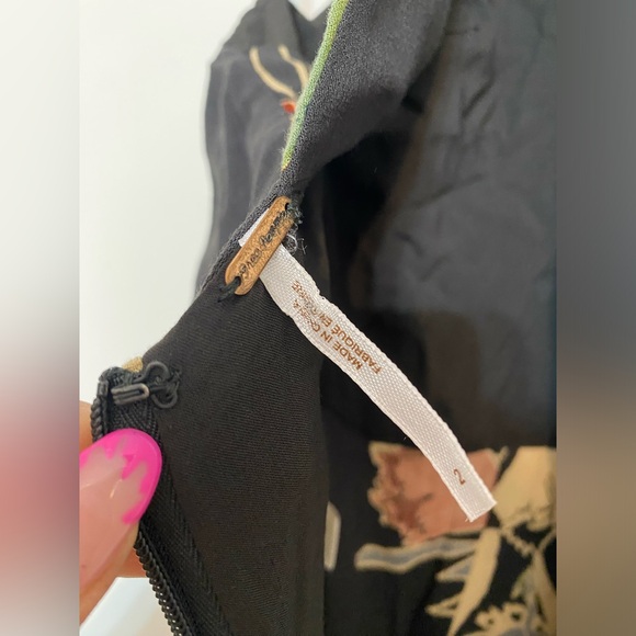 FREE PEOPLE Floral Halter Neck Jumpsuit Size 2 - Picture 7 of 12